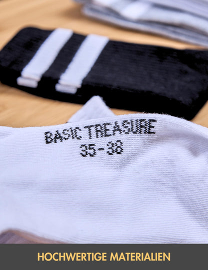 Basic Treasure 4 Paar Sportsocken Kinder, Kindersocken Baumwolle, Kinder Socken Jungen und Mädchen, Tennissocken