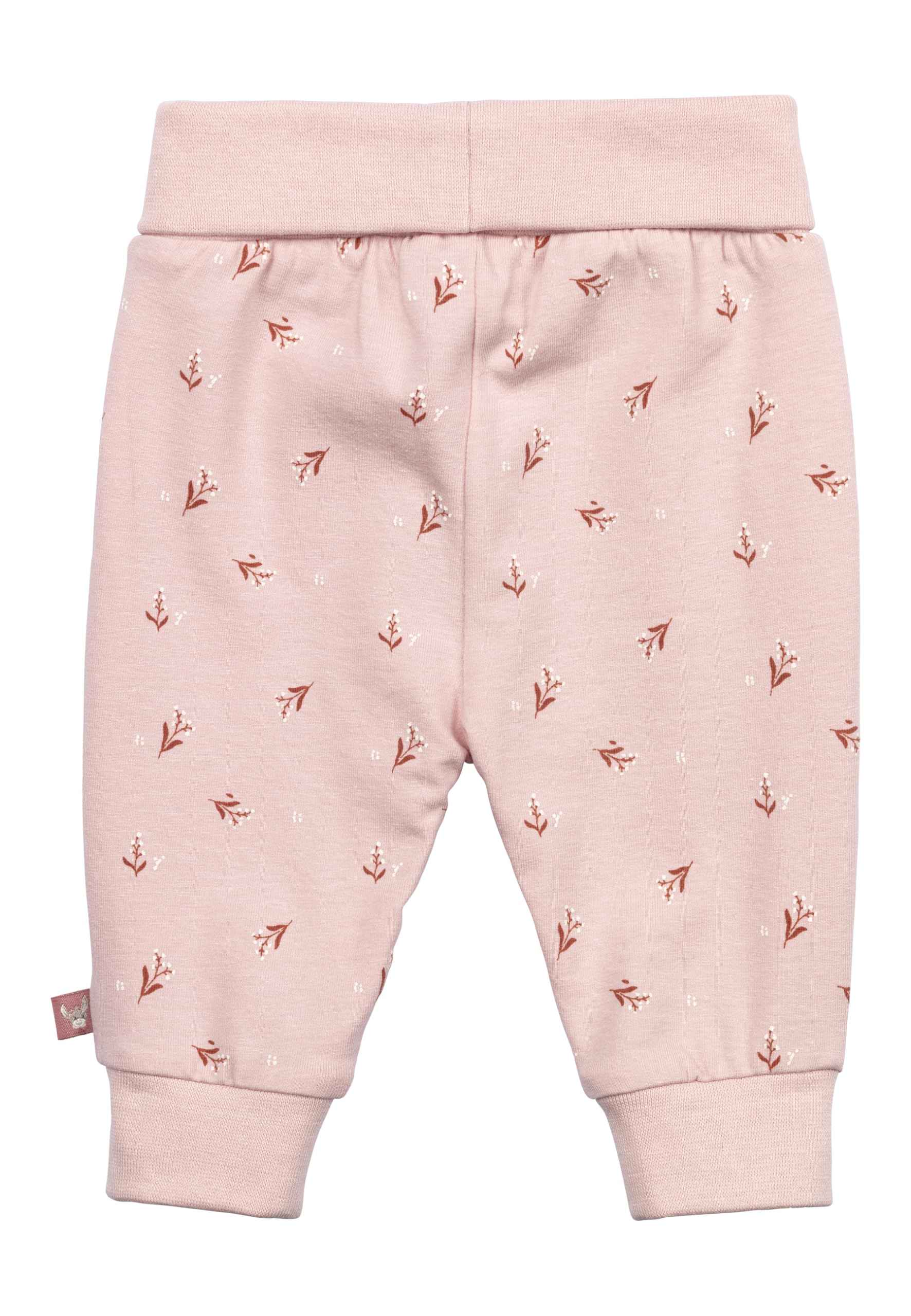 Sterntaler Flowers Girls' Baby Trousers with All-Over Print, Cotton Jersey Jogging Bottoms with Elastic Cuffs, Comfortable Children's Slip-On Trousers, Children's Clothing from Birth
