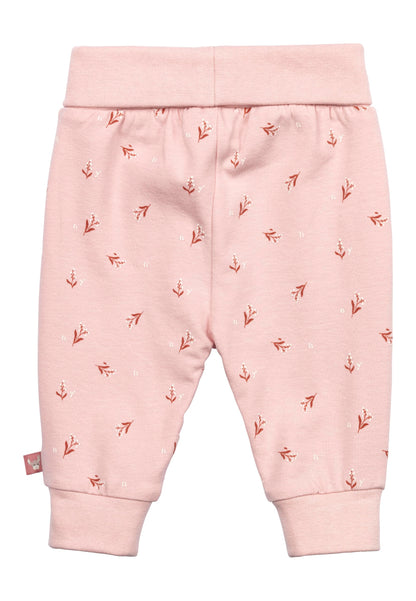 Sterntaler Flowers Girls' Baby Trousers with All-Over Print, Cotton Jersey Jogging Bottoms with Elastic Cuffs, Comfortable Children's Slip-On Trousers, Children's Clothing from Birth