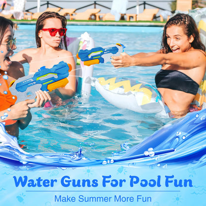 Wasserpistole Kinder – 1200ML Wasserspritzpistole mit 8–10m Reichweite, Outdoor Spielzeug für Sommer, Strand, Pool & Garten – Wasserblaster große reichweite für Jungen & Mädchen (Rot)