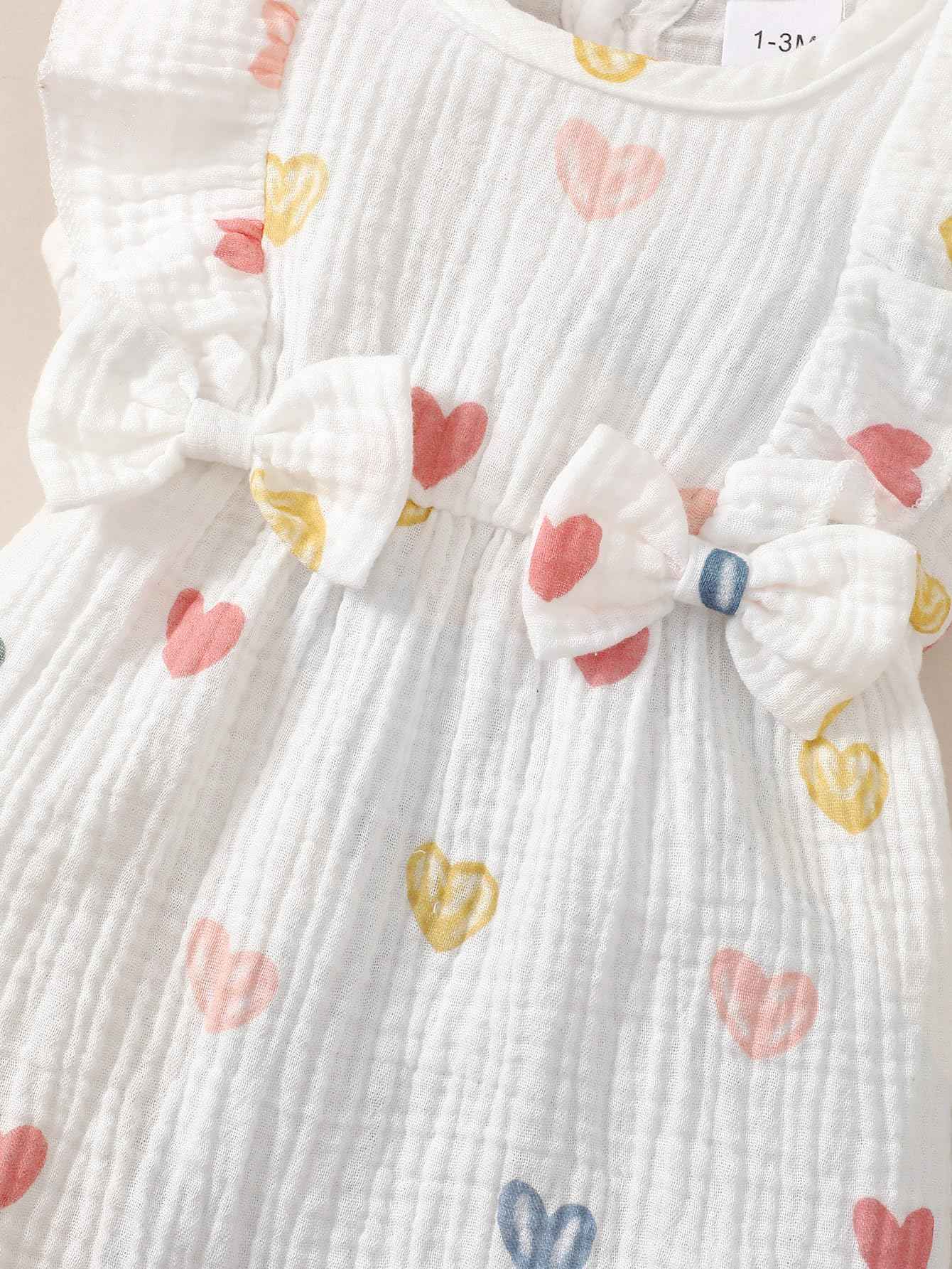 UUAISSO Newborn Baby Girl Clothing Long Sleeve Ruffle Jumpsuit Bowknot Romper Infant Girls Autumn Winter Outfits