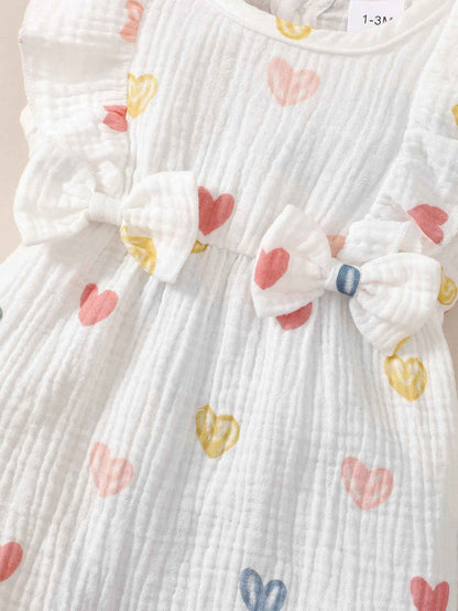 UUAISSO Newborn Baby Girl Clothing Long Sleeve Ruffle Jumpsuit Bowknot Romper Infant Girls Autumn Winter Outfits
