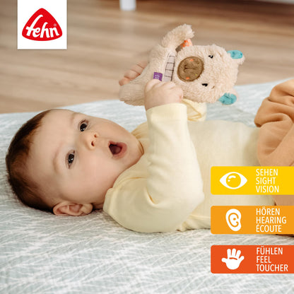 Fehn Knister-Seestern – Activity-Rascheltier zum Greifen & Lauschen | Fördert Sinne und Motorik – zum Geräusche erzeugen und Spielen – für Babys und Kleinkinder ab Geburt