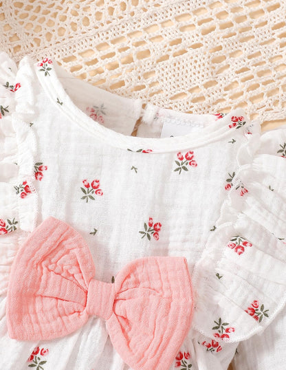 Neugeborenes Baby Mädchen Kleidung Langarm Rüschen Overall Bowknot Strampler Infant Mädchen Herbst Winter Outfits
