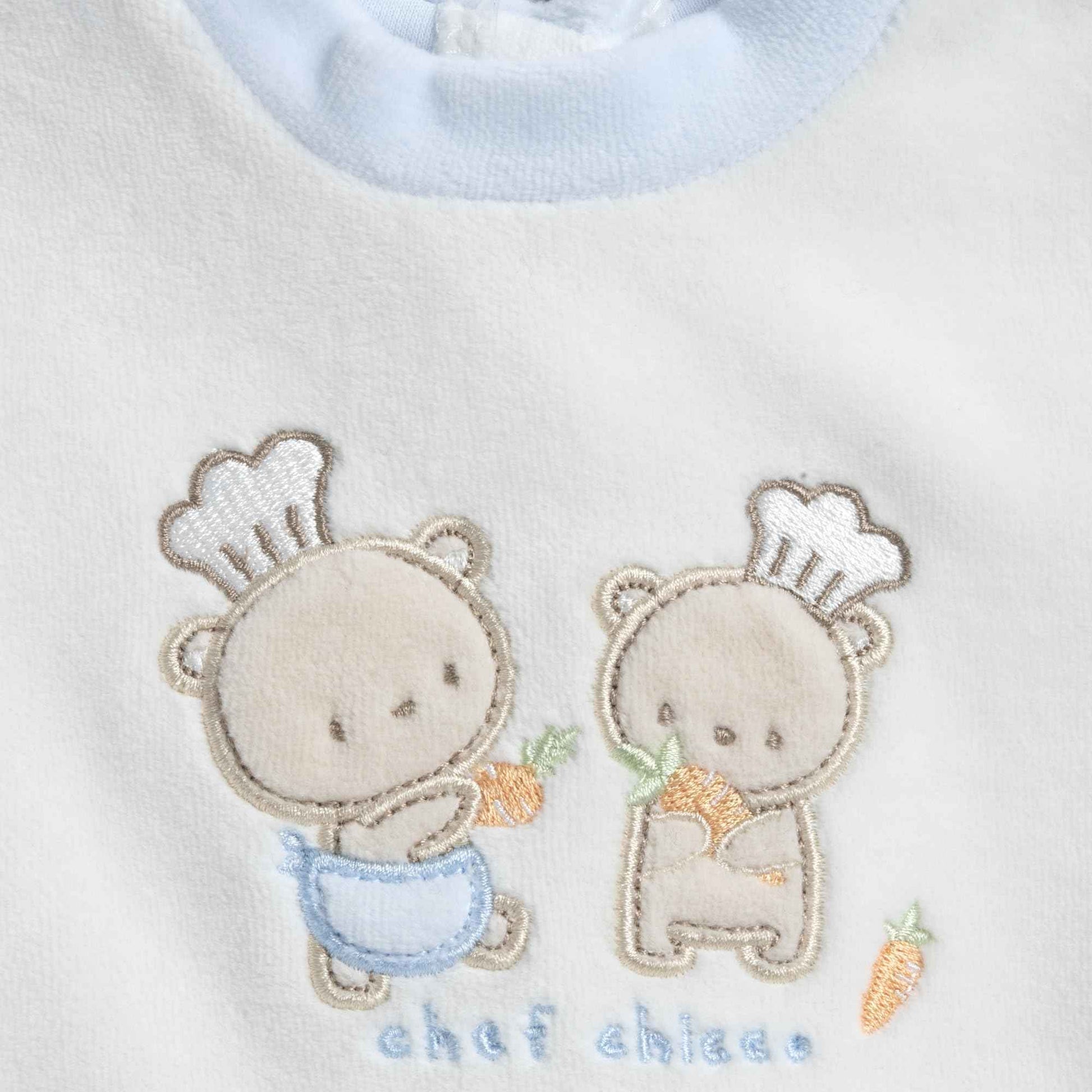 Chicco, Baby romper for boys and girls made of warm and soft velour, with practical button opening, ideal for winter, baby clothes for 0-24 months, designed in Italy