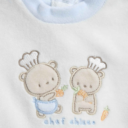 Chicco, Baby romper for boys and girls made of warm and soft velour, with practical button opening, ideal for winter, baby clothes for 0-24 months, designed in Italy