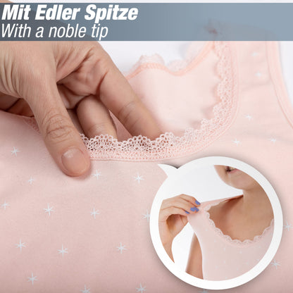 LOREZA ® 5 Mädchen Baumwolle Unterhemden Tank Top Kinder - Gr. 92-170