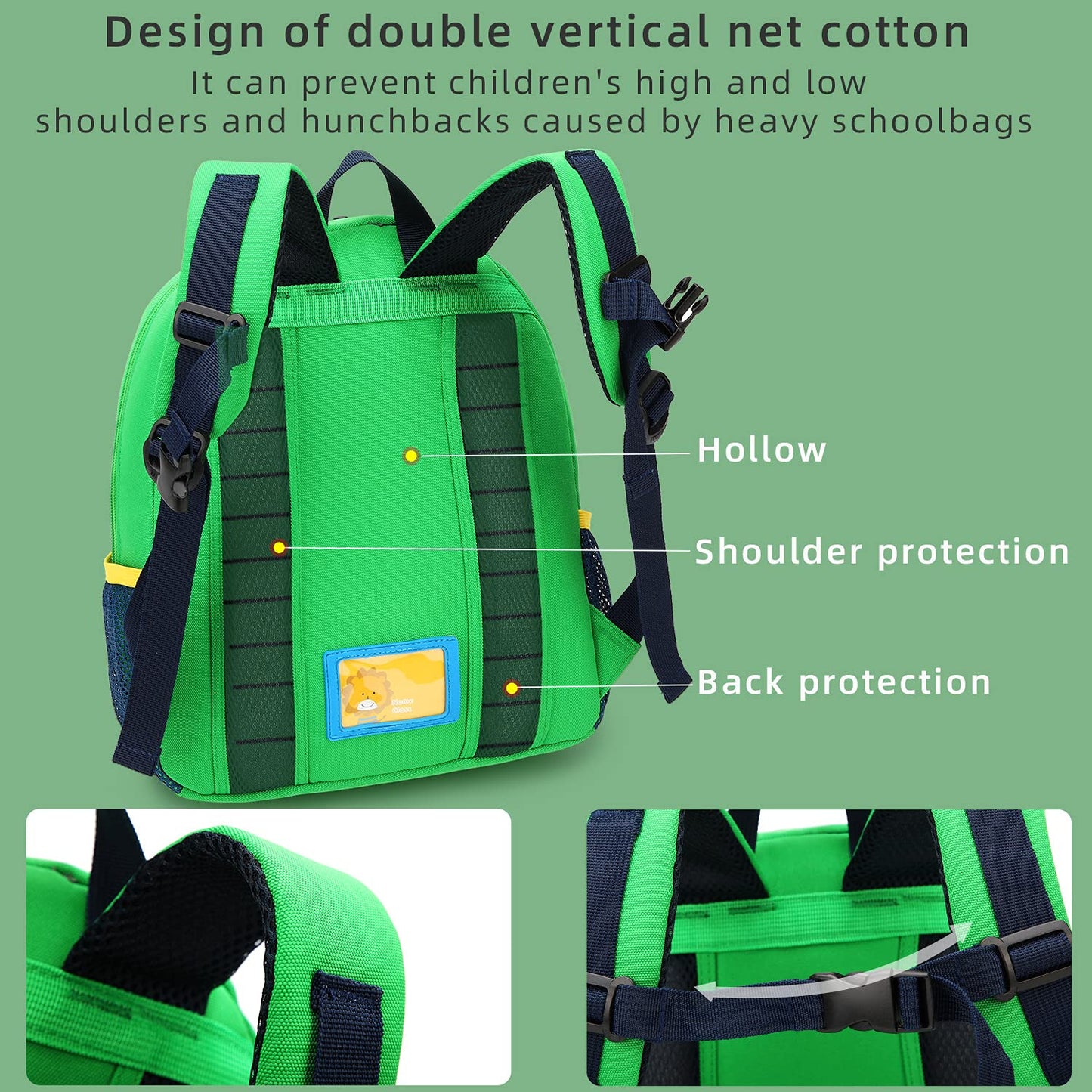 willikiva Car Dinosaur Toddler Kids Backpack for Boys and Girls Kids Waterproof Preschool Bag