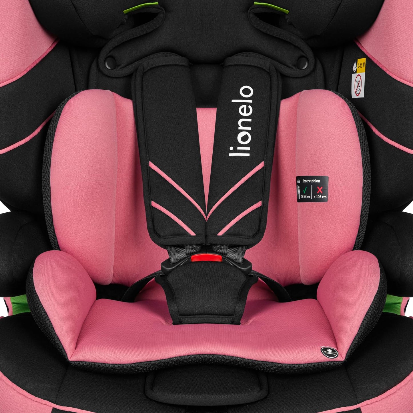 LIONELO LEVI I-SIZE 76-150 cm Kinderautositz, Gruppe 1 2 3, Seitenschutz, 10 Grad Kopfstützenverstellung Bequeme Armlehnen Verstellbare Rückenlehne, R129 i-Size