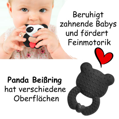 Akuku Baby Teething Ring Cooling Teething Aid Made of BPA Free Silicone Teething Toy for Girls and Boys, Grip Ring, Teething Toy, Dinosaur Baby Toy, Dino Blue