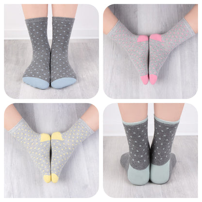 L&K-II 10/12 Paar Kinder Mädchen Socken aus Baumwolle Kleinkind niedliche Muster Kids Sneakersocken bunt 2808VA