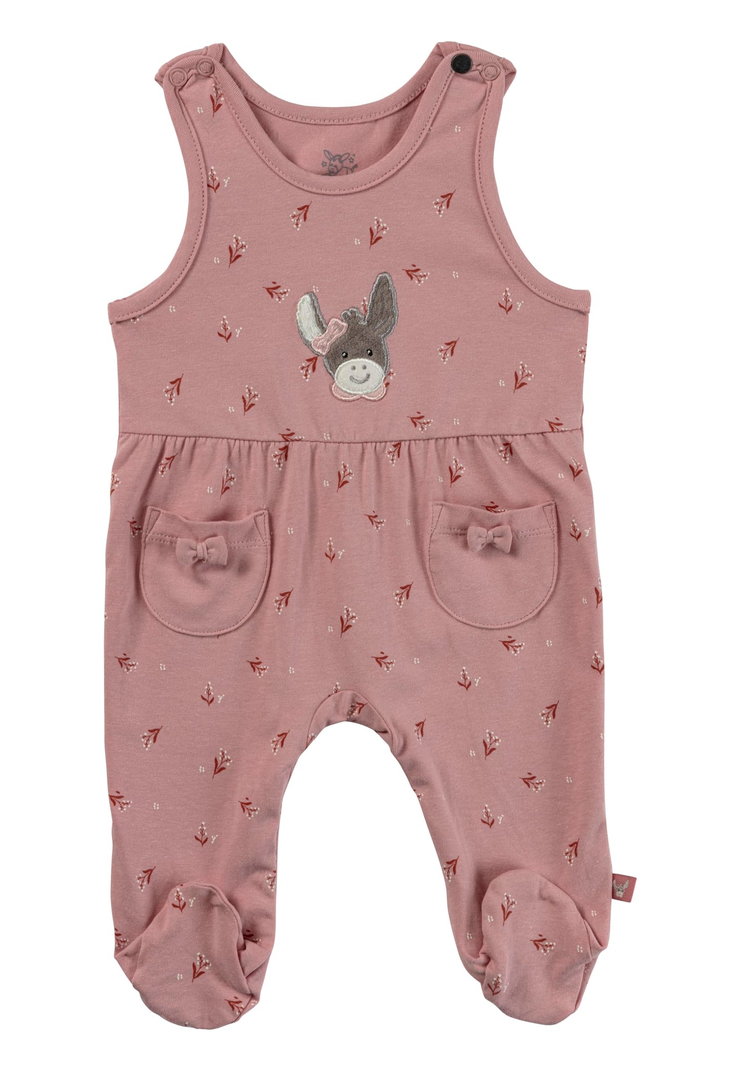 Sterntaler Strampler Set Blümchen - Baby Strampler aus Jersey mit Esel Emmi Girl Applikation - mit Langarmbody - Drucknöpfe im Schritt - bequemer Mädchen Zweiteiler ab Geburt