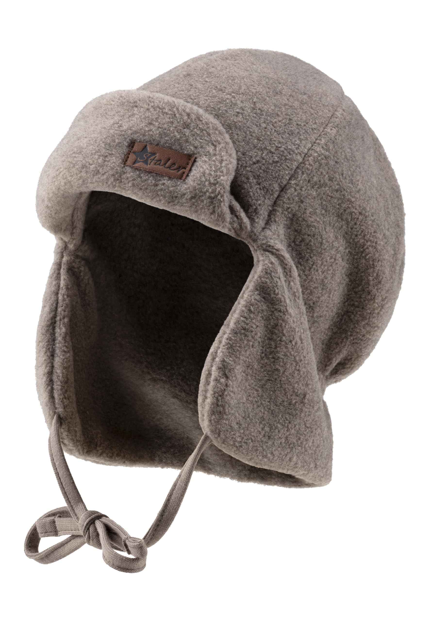 Sterntaler Aviator Hat with Ribbed Pattern - Subtle Striped