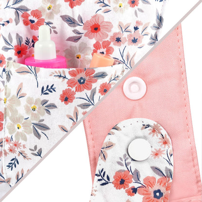 GAGAKU Puppentrage ab 3 Jahre Bauchtrage Babypuppen Zubehör Schultergurte Babytrage Puppe Kleinkind Puppentragetasche Stofftiertrage Kuscheltierträger - Rose - Kaninchengarten