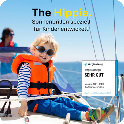 Mausito Sonnenbrille Kinder 6-24 Monate & 2-5 Jahre | VERGLEICHSSIEGER Kindersonnenbrille 100% UV-Schutz | BIEGSAM | Schadstofffreie Kindersonnenbrillen mit Band | Europäisches Design für Kinder