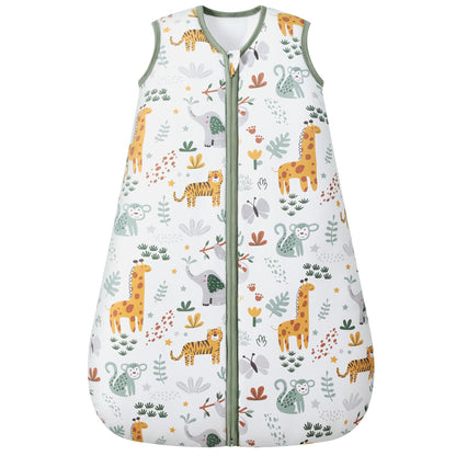 FIEMOL Baby Sleeping Bag 2.5 Tog 0-6 Months, Winter Cotton Newborn Baby Sleeping Bag, Wearable Blanket for Infants and Toddlers, 2-Way Zip Sleeping Bag, 67 cm, Rainbow