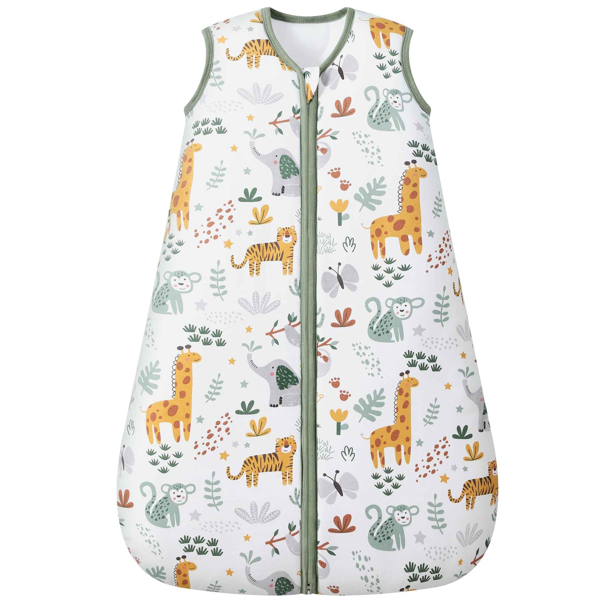 FIEMOL Baby Sleeping Bag 2.5 Tog 0-6 Months, Winter Cotton Newborn Baby Sleeping Bag, Wearable Blanket for Infants and Toddlers, 2-Way Zip Sleeping Bag, 67 cm, Rainbow