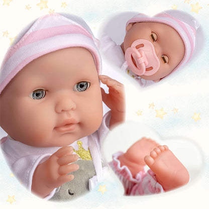 JC Toys Snowman Newborn, 38 cm, Soft Body, with Accessories