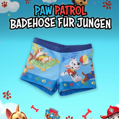 United Labels Paw Patrol Badehose für Jungen, Blau, Badeshorts Kinder, Schwimmhose