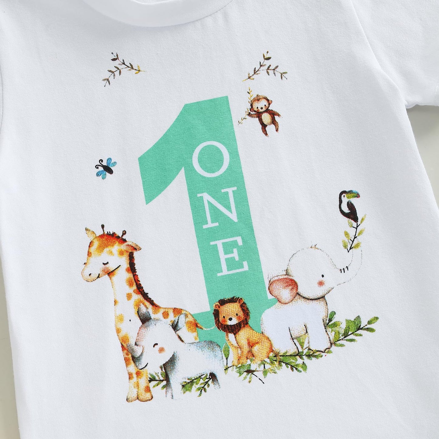 Baby Junge 1. Jahr Geburtstags T-Shirt Wild One Kurzarm Oberteil Baby Mein Erster Geburtstags Outfit Sommer Kleidung