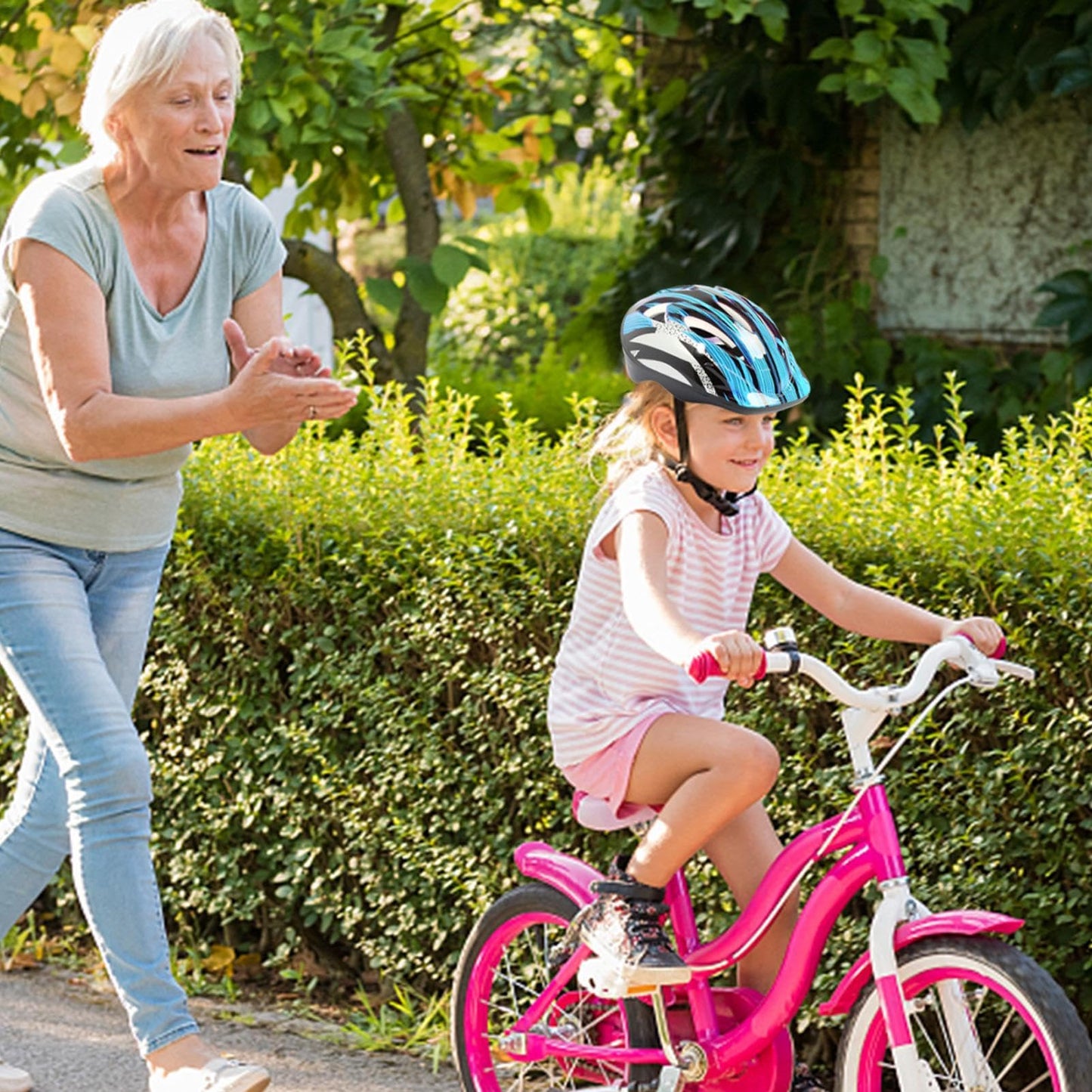 Kinderhelm, Fahrradhelm, Alter 3–13 Jahre, verstellbarer Fahrradhelm für Jungen, Mädchen und Kleinkinder, Kinder-Fahrradhelm und Polster-Set für Jungen und Mädchen, komplettes Sicherheitsset für