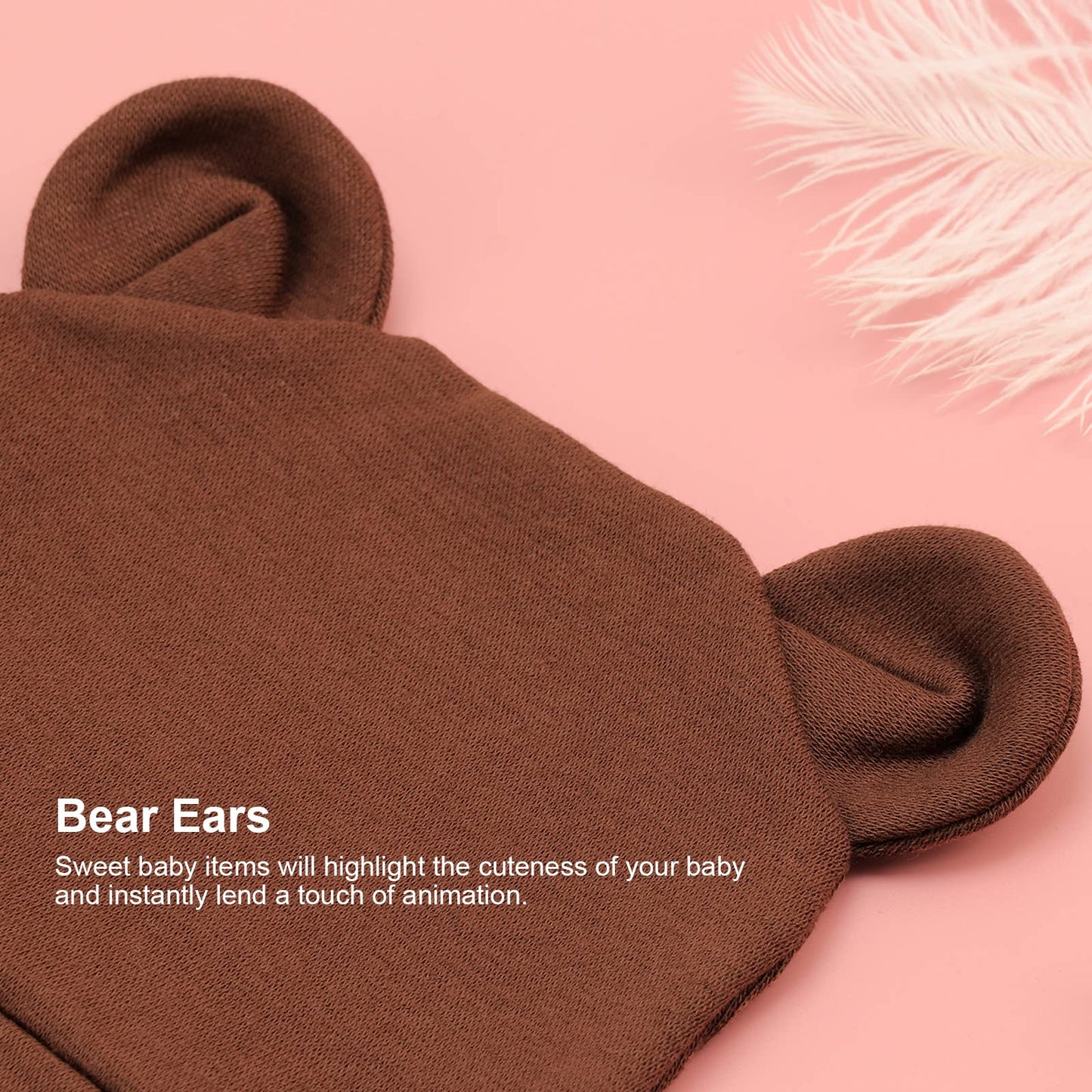 DRESHOW Neugeborenes Baby Mütze Hut und Handschuhe Set Beanie Bekleidung Unisex Infant Hut Kindergarten Mütze Baby Jungen Mädchen 0-6 Monate