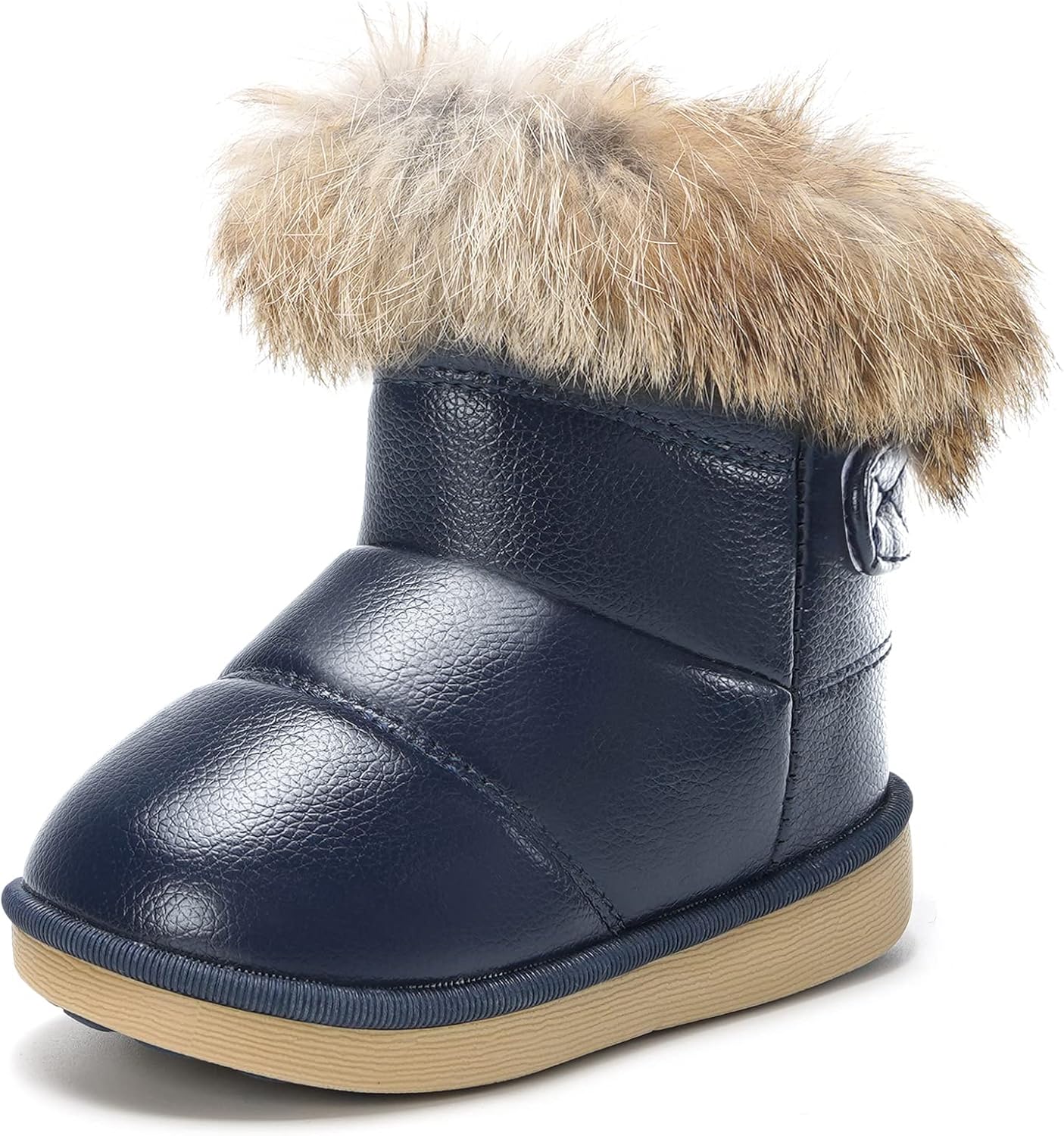 KVbabby Winter Shoes, Girls’ Warm Lined Winter Boots, Children's Ankle Boots, Waterproof Snow Boots, Soft Soles, Slip-On Boots