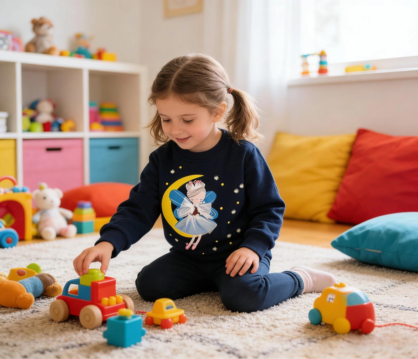 Sweatshirt Mädchen Pullover Kinder Mädchen Baumwolle Langarm Shirt Einhorn Bunny Warm Tops 2-8 Jahre Größe 92 98 104 110 116 122 128