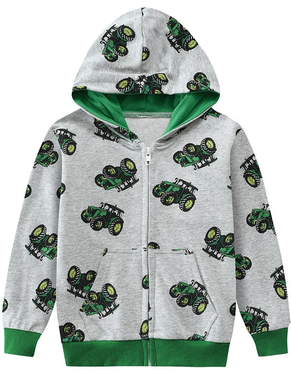 CM-Kid Hoodie Boys Hoodie Zipper Sweat Jacket Long Sleeve Children Cotton Hooded Jacket Warm Tops Size 92-122 