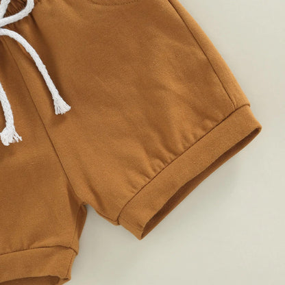 Baby Sommerkleidung Jungen Neugeborene Set Kurzarm Streifen T-Shirt und Casual Hose mit Taschen Sommer 2Pcs Outfits Kleinkind Bekleidungsset