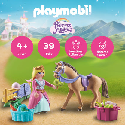 PLAYMOBIL | Princess Magic | Prinzessinnenschloss mit Königspaar | Prinzessinnen Spielzeug | Schloss Spielset | Märchen Spielzeug für Kinder ab 4 Jahren | 71845