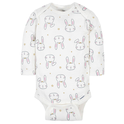 Mädchen 6er-Pack Langarm-Strampler Bodys Baby und Kleinkind T-Shirt Set (6er Pack)