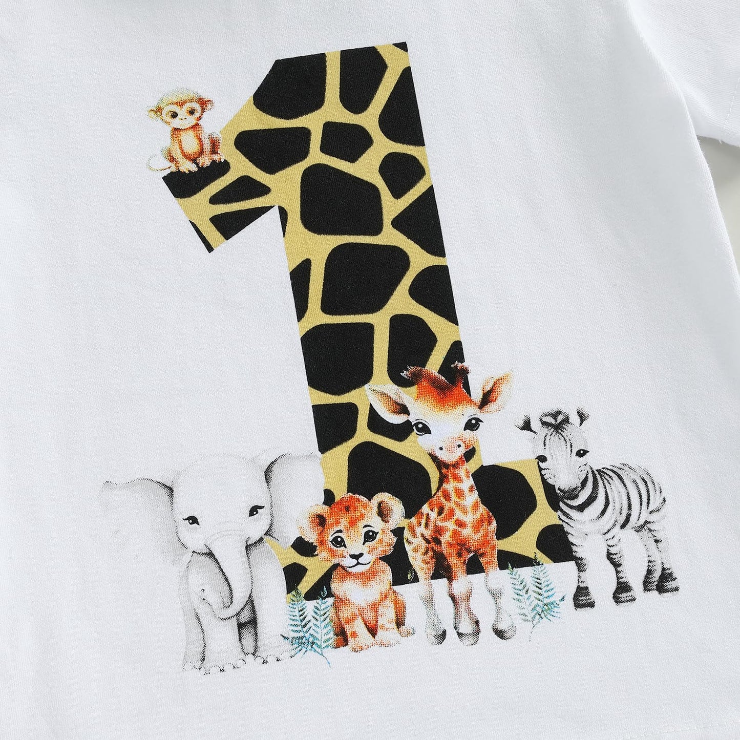 Baby Junge 1. Jahr Geburtstags T-Shirt Wild One Kurzarm Oberteil Baby Mein Erster Geburtstags Outfit Sommer Kleidung