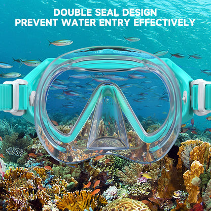 Findway Children's Diving Goggles, Swimming Goggles, Snorkel Mask for Boys Girls Teenagers, Diving Mask with Nose Cover, 180° Panorama, HD, Anti-Fog, Anti-Leak, Diving Goggles for Children 4-16 Years