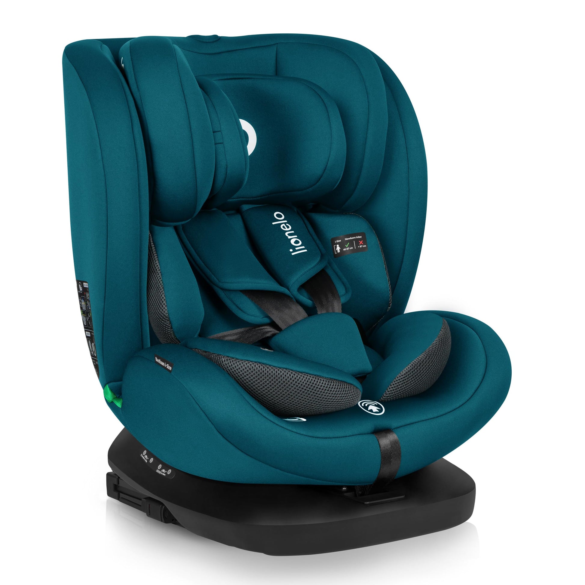 LIONELO Bastiaan i-Size One 360o drehbarer Autositz für Kinder von 40-150 cm, Montage in Fahrtrichtung und entgegen der Fahrtrichtung möglich, ISOFIX Pas TopTether Einstellbare Rückenlehne - Meloni2