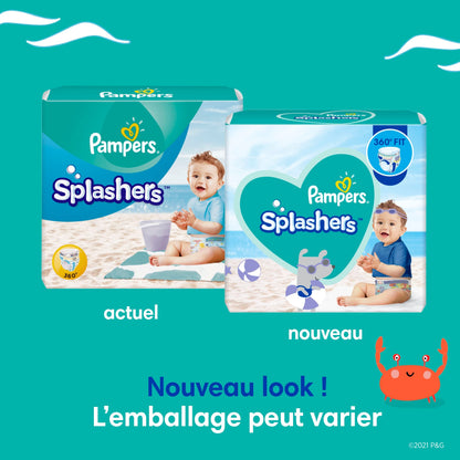 Pampers Baby Nappies Size 4-5, Splashers, Pack of 11, Disposable Swim Nappies for Safe Protection in the Water