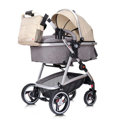 Lalalux Babyboomer leichter Kombikinderwagen Komplettset, Multifunktions-Kinderwagen, klappbar, sportlich, universell, doppelte Federung, inkl. Tasche, Regenschutz u.v.m. Für Kinder bis 36 Monate - Meloni2