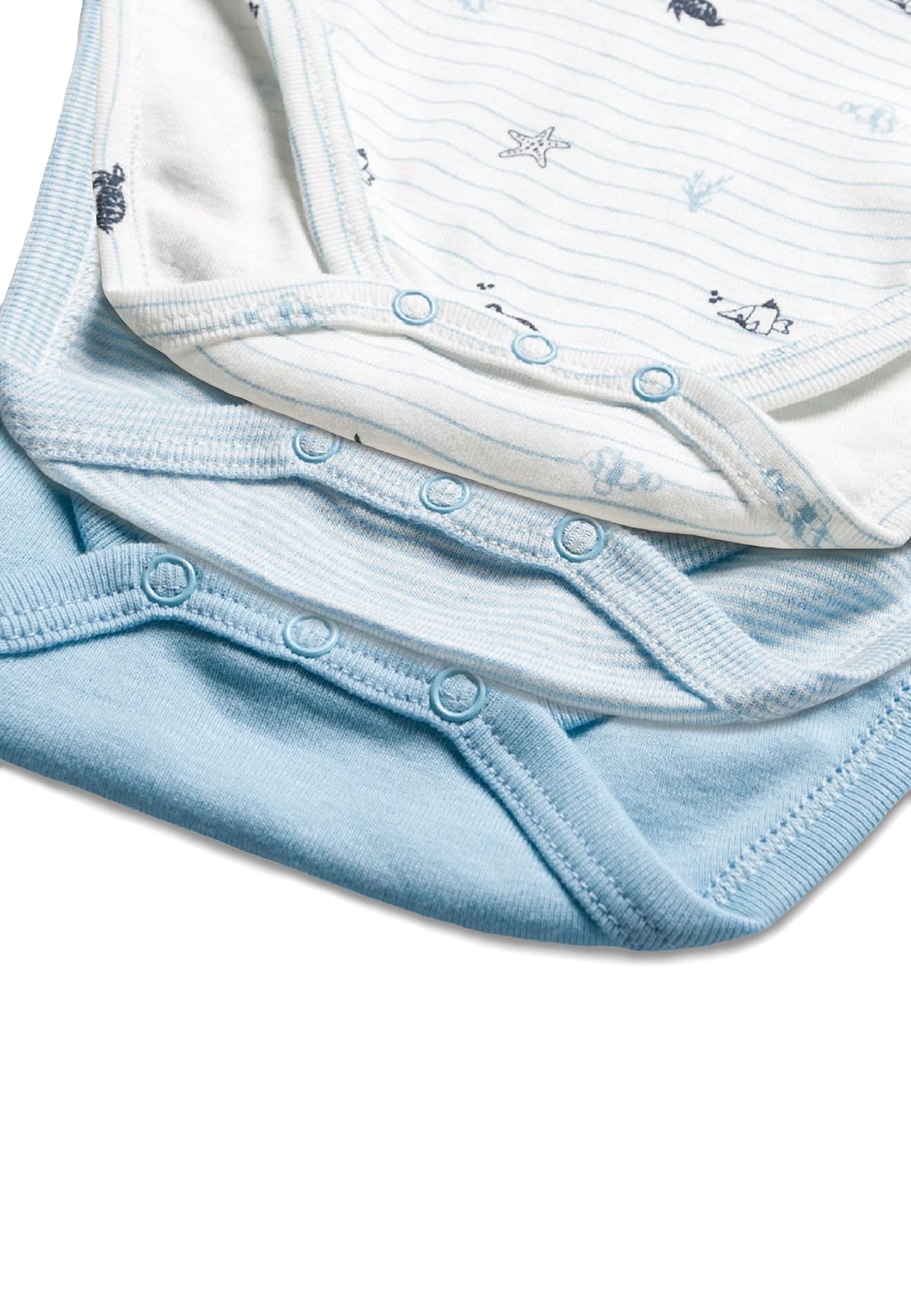 Stellou & friends Baby Body, 100% Bio-Baumwoll Wickelbody 3er MultiSet, kuschelweiche und hochwertige Kinder Kleidung für Jungs und Mädchen, Langarm & Kurzarm-body, OEKO-TEX 100 Zertifiziert