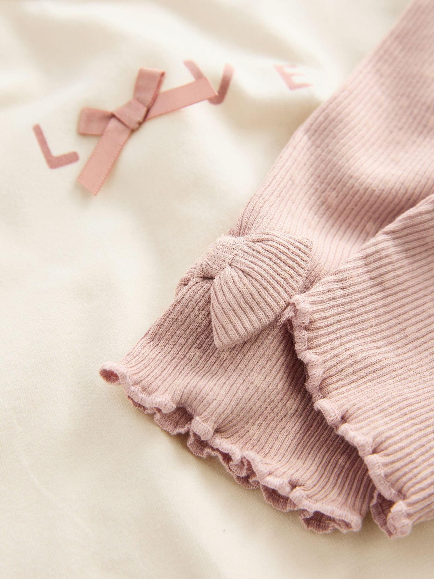 NEXT Baby Mädchen Baby Fellweste, Oberteil und Leggings im 3-teiligen Set