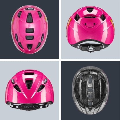 uvex Kid 2 - Lightweight bicycle helmet for children - individual size adjustment - expandable with LED light 