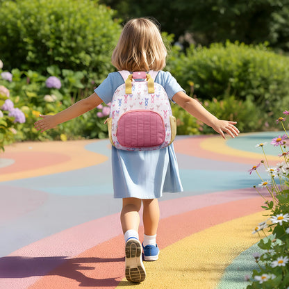 Kinderrucksack Mädchen 30cm Rucksack Kleinkind Kinderrucksack für 2-4 Jahre Kinder kindergartenrucksack Mini Tagesrucksack Reisetasche - Rosa Erdbeere