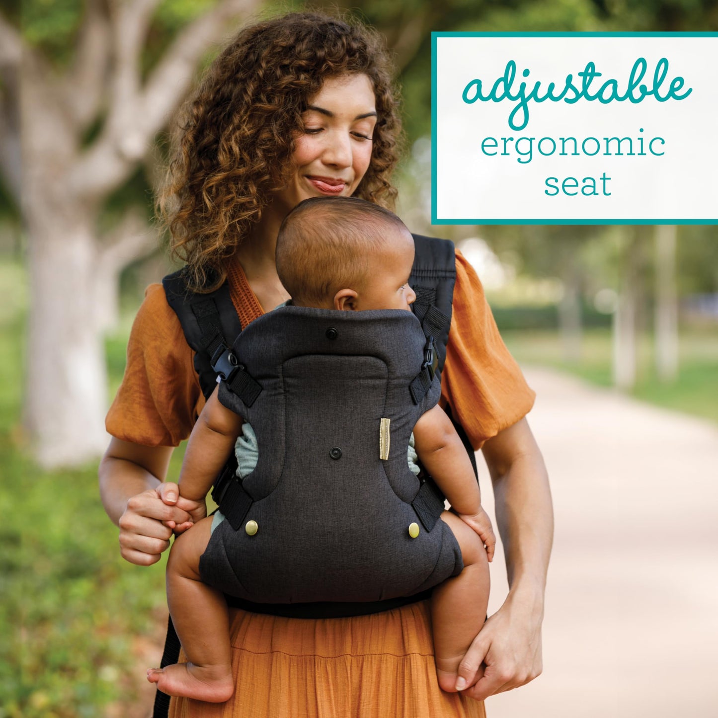 Infantino Flip Advanced 4-in-1 Babytrage, Ergonomisch, Umwandelbar, mit Blickrichtung Nach Innen und Außen, Vorne und Hinten Tragbar für Neugeborene bis Kleinkinder von 3,6-14,5 kg, Grau