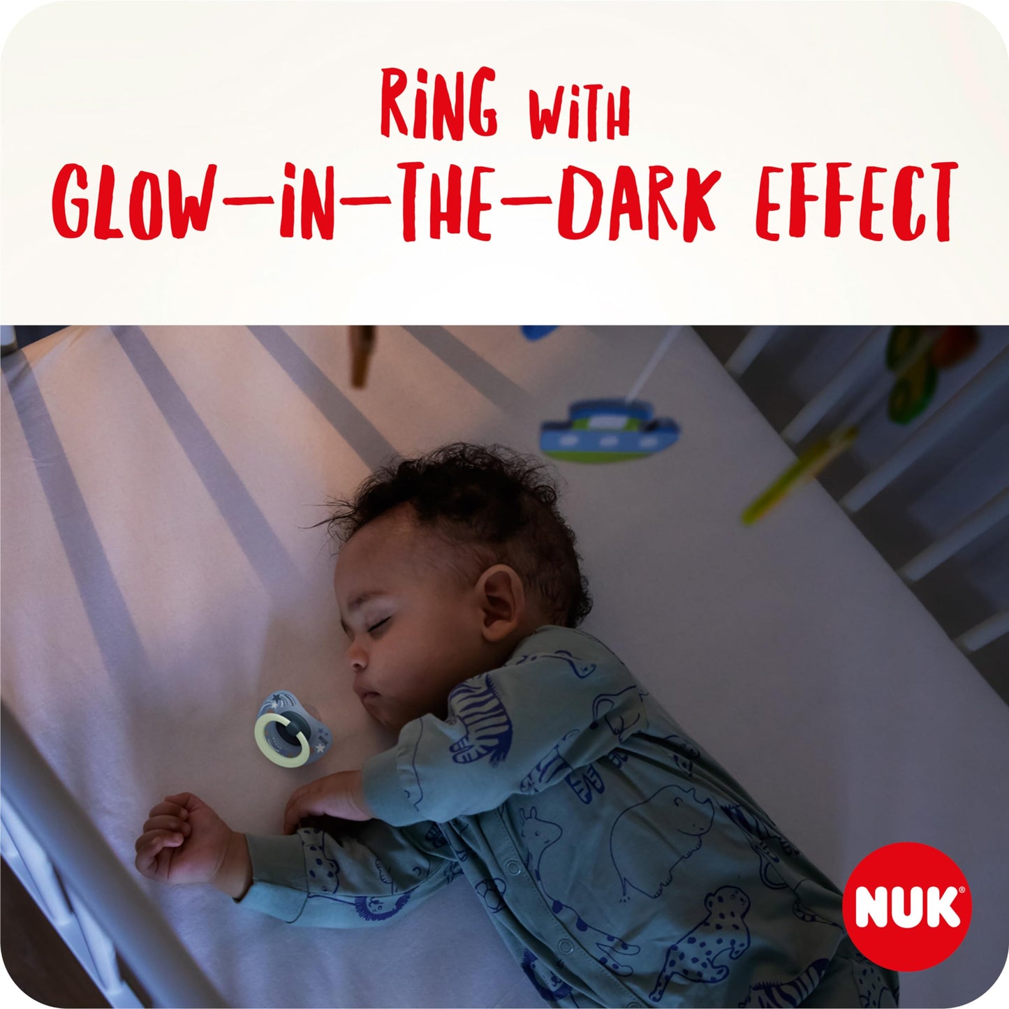 NUK Signature Baby Pacifier | 0-6 Months | Soothes 95% of Babies | BPA Free Silicone Heart-Shaped Pacifier | With Case | Green Stars | Pack of 2