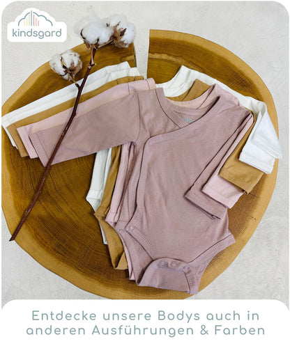 Kindsgard Baby Long-Sleeved Wrap Bodysuit Trunder - Soft and High-Quality 100% Organic Cotton