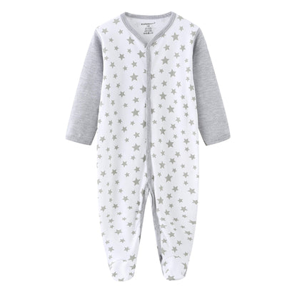 Kiddiezoom Baby-Jungen Mädchen Schlafstrampler, 3er Pack
