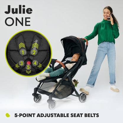 LIONELO Julie One Buggy Pushchair up to 22 kg, Adjustable Backrest and Footrest, Mosquito Net, Leg Warmer, Drink Holder and Transport Bag, Foldable