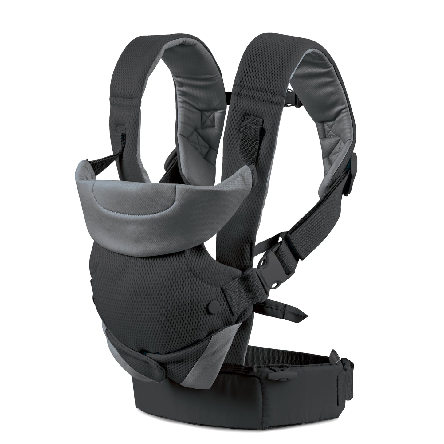 Infantino Flip Advanced 4-in-1 Babytrage, Ergonomisch, Umwandelbar, mit Blickrichtung Nach Innen und Außen, Vorne und Hinten Tragbar für Neugeborene bis Kleinkinder von 3,6-14,5 kg, Grau
