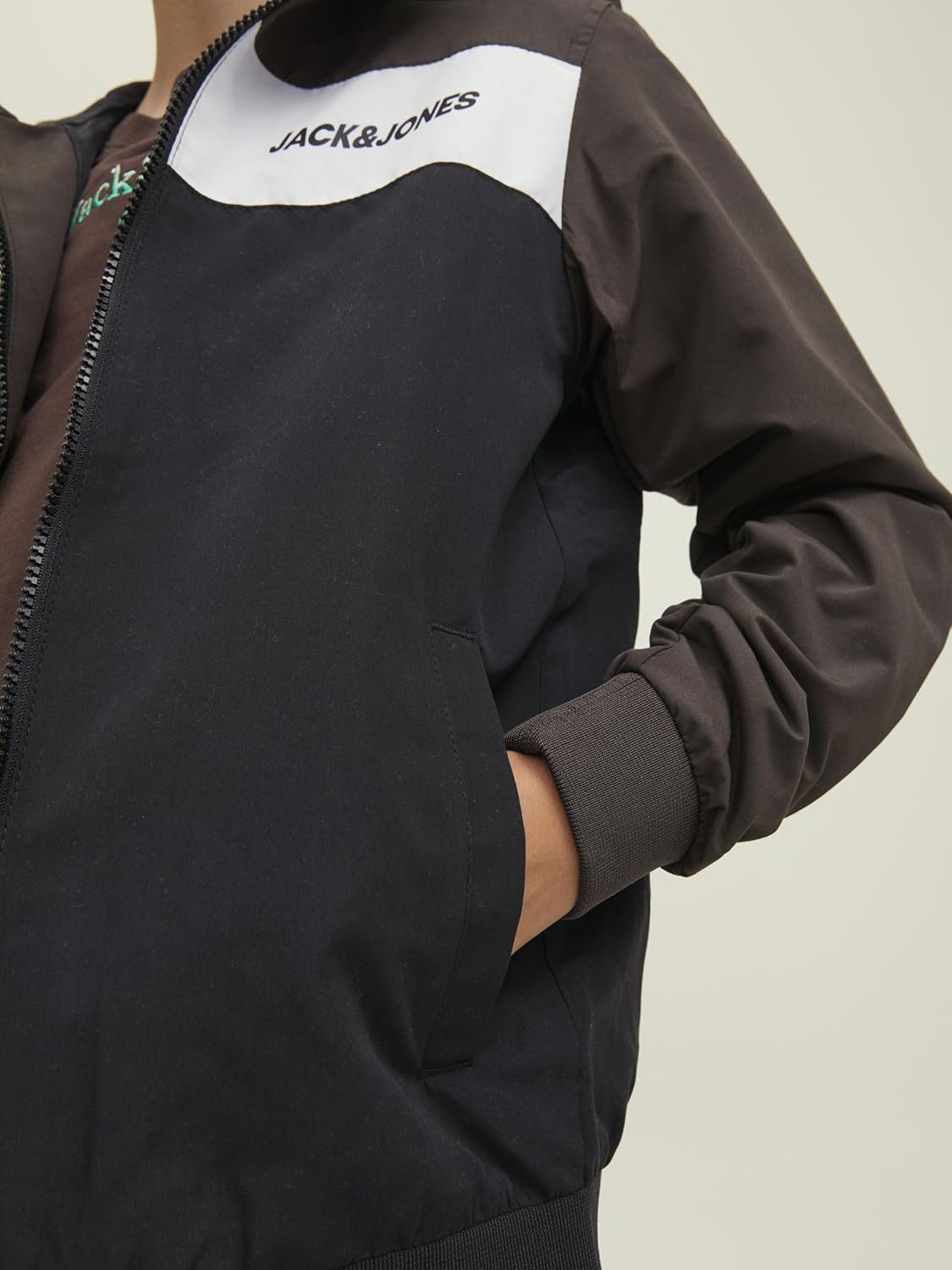 JACK &amp; JONES Jjerush Blocking Hood Bomber Sn Jr Boys Jacket 