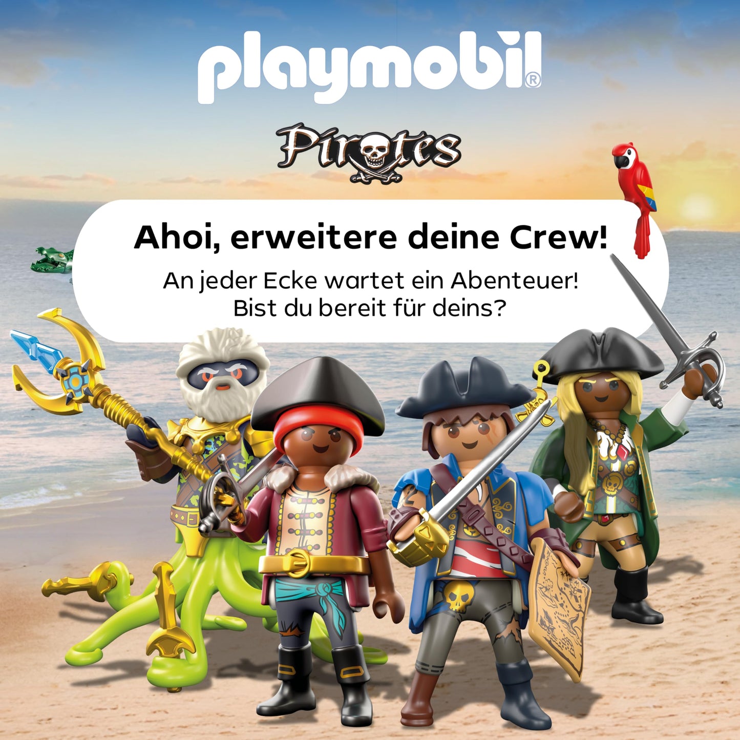 PLAYMOBIL Pirates 71794 Treasure Recovery on Pirate Raft Pirate Toy Pirate Figure Toy for Children from 4 Years