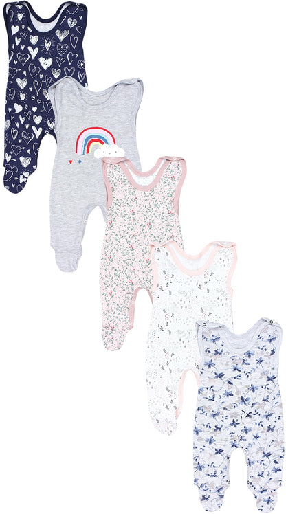 TupTam Baby Unisex Strampler mit Aufdruck Spruch 5er Pack